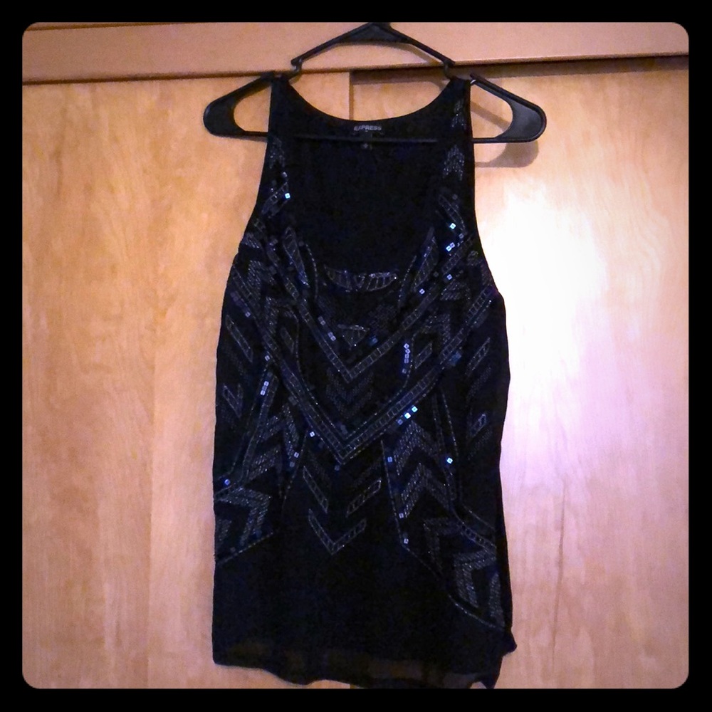 Express black tank top medium